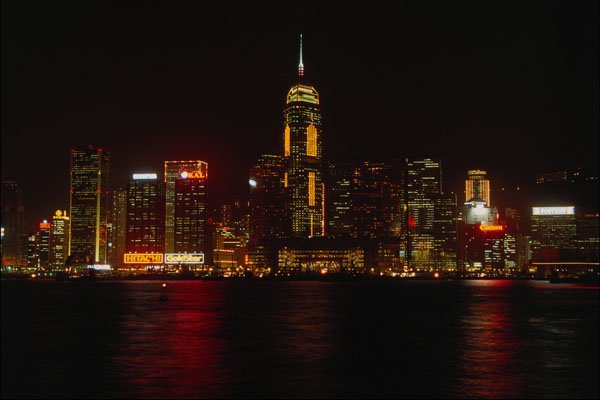 808071 Downtown Hong Kong From Kowloon A4 Photo Print