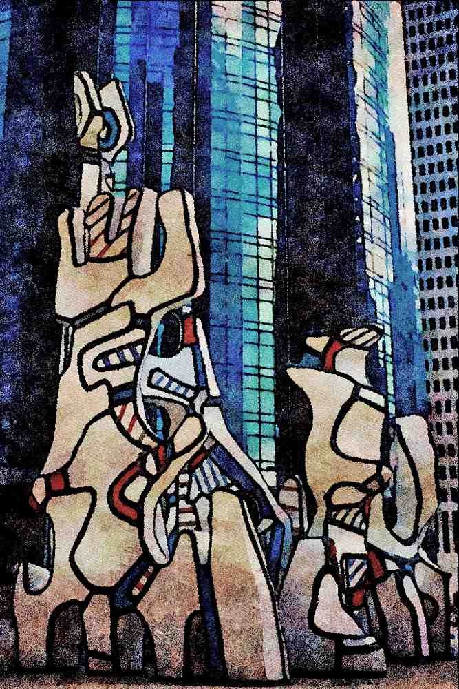 808077 Metro Commercial Center, Southern Texas, U.S.A. A4 Limited Edition Watercolour Print