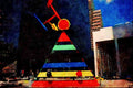 808080 Civic Center Sculpture, Southern Texas, U.S.A. A4 Limited Edition Watercolour Print