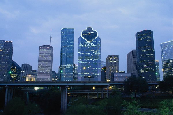 808081 Modern City Scape, Southern Texas, U.S.A. A4 Photo Print