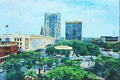 808084 Heart Of San Antonio, Texas, U.S.A. A4 Limited Edition Watercolour Print