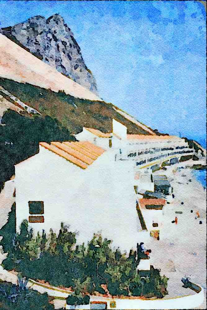 808093 Gibraltar A4 Limited Edition Watercolour Print
