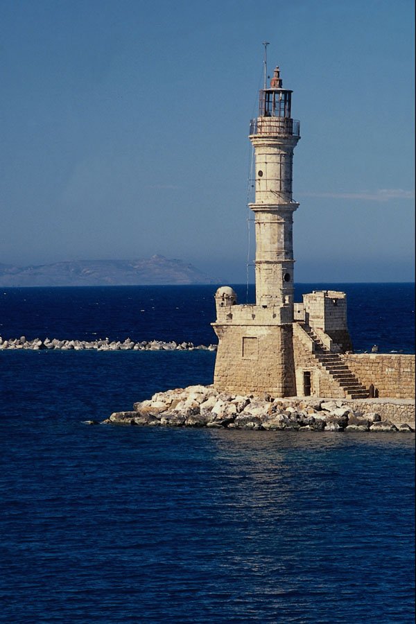 809015 Venetian Lighthouse, Xania, Crete, Greece A4 Photo Print
