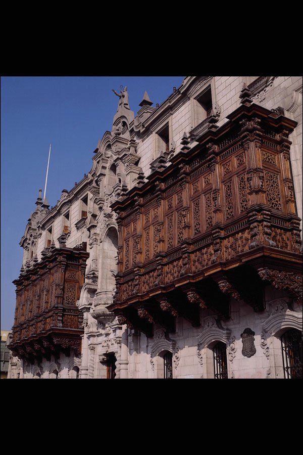 809018 Archbishop's Palace, Plaza Descriptions Armas, Lima, Peru A4 Photo Print