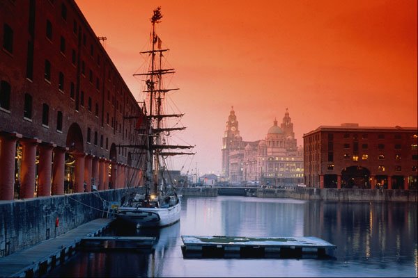 809057 Liver Buildings From Albert Dock Complex, Liverpool, England, U.K. A4 Photo Print
