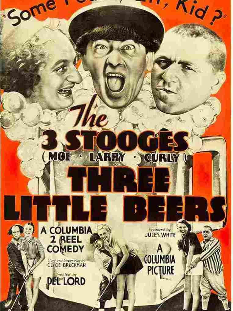 817 01 3 stooges three little beers 2 Advert A4 Photo Print