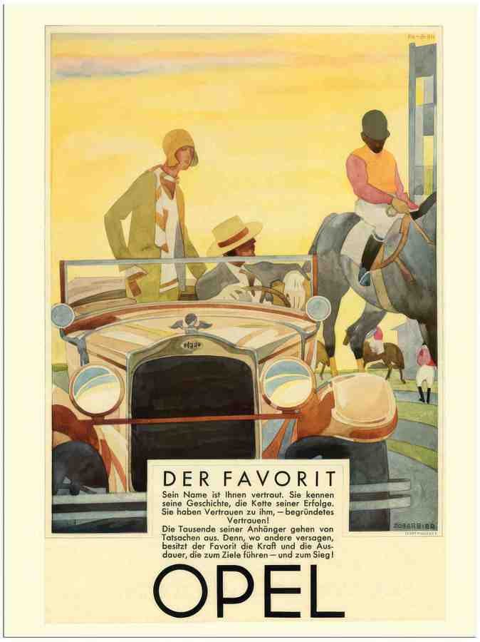 827 opel german 1929 2 Vintage Advert A4 Photo Print