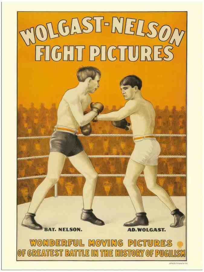 82K wolgast nelson fight pictures boxing 2 Vintage Advert A4 Photo Print