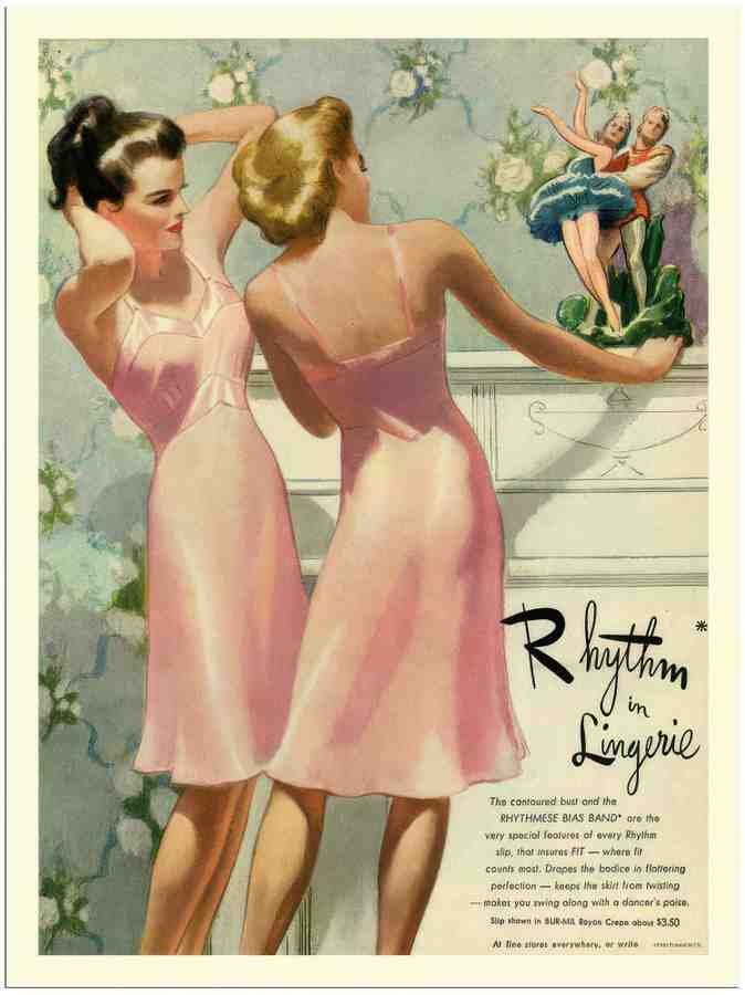 83 lingerie 2 Vintage Advert A4 Photo Print