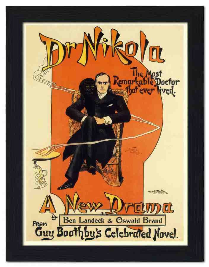 832 dr nikola theatre poster 1900s 2 Vintage Advert A4 Photo Print