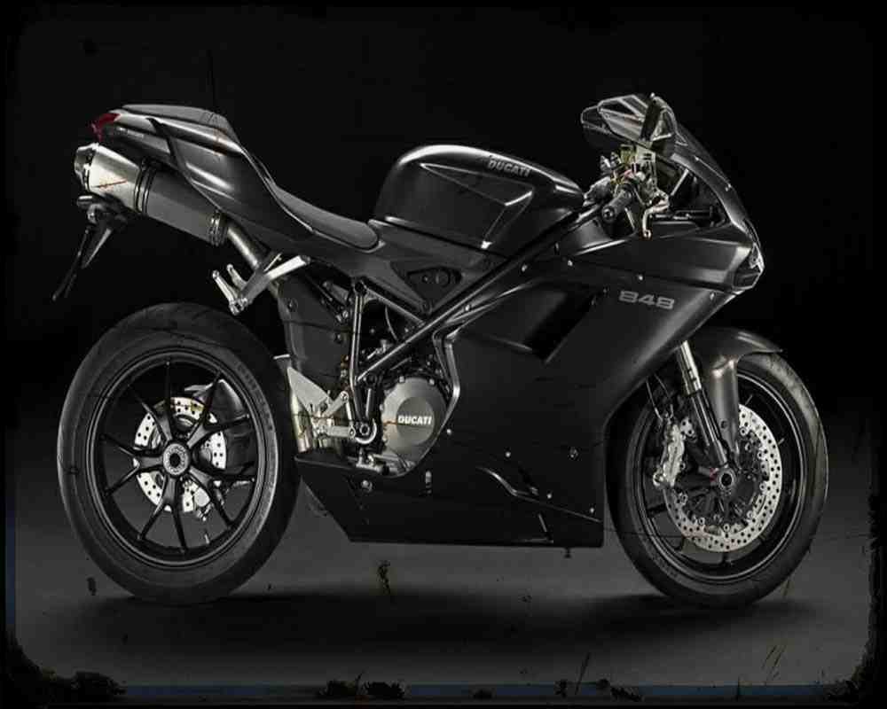 848 Dark 10 A4 Photo Print Motorbike Vintage Aged