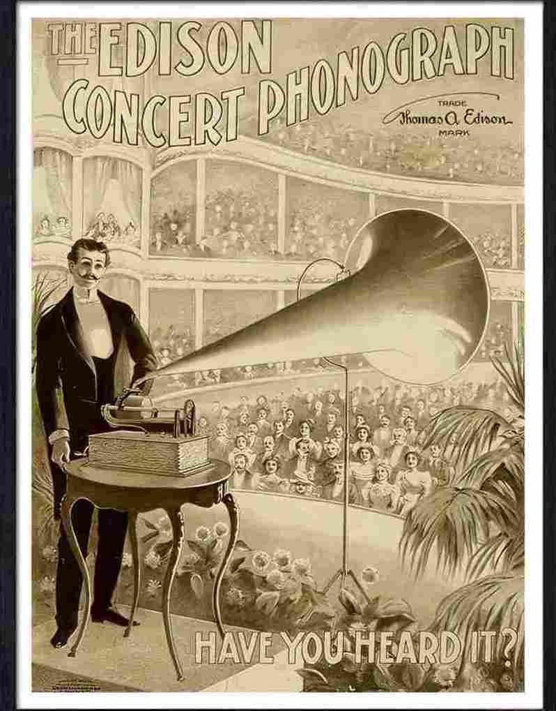 85 the edison concert phonograph Advert A4 Photo Print