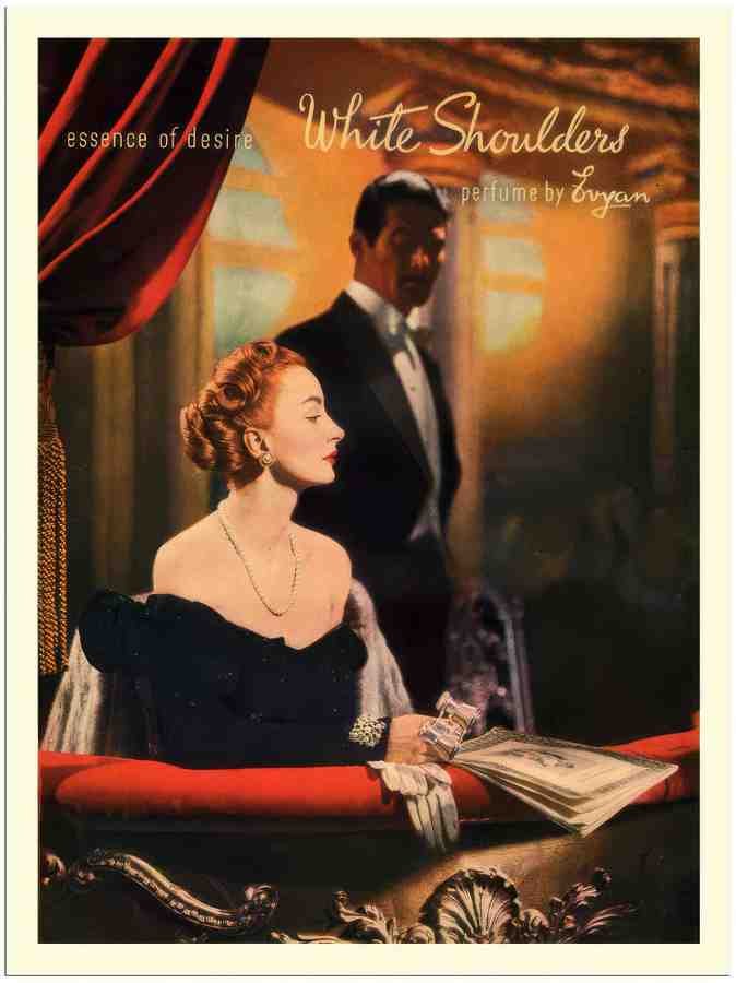 85 white shoulders perfume 2 Vintage Advert A4 Photo Print