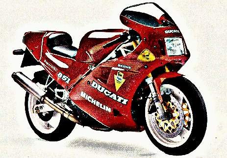 851 large motorbike A4 Photo Print