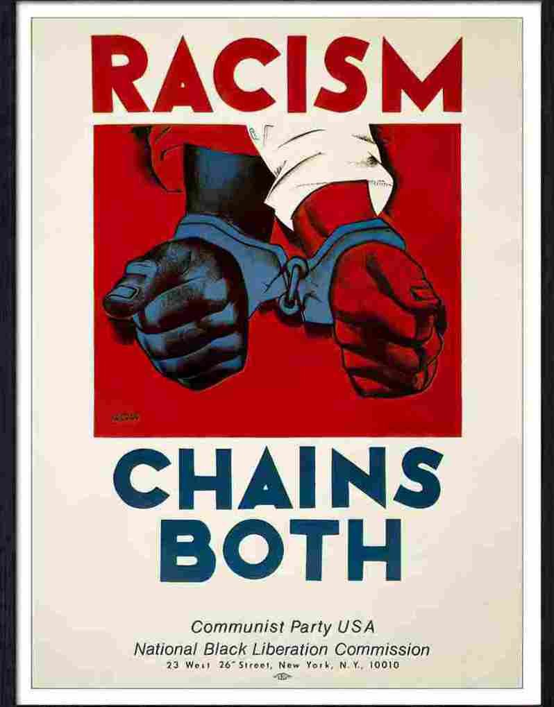 86 racism chains both Advert A4 Photo Print