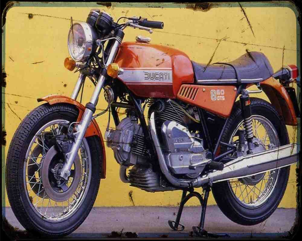 860Gts 74 1 A4 Photo Print Motorbike Vintage Aged