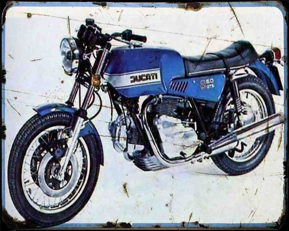 860Gts 74 A4 Photo Print Motorbike Vintage Aged