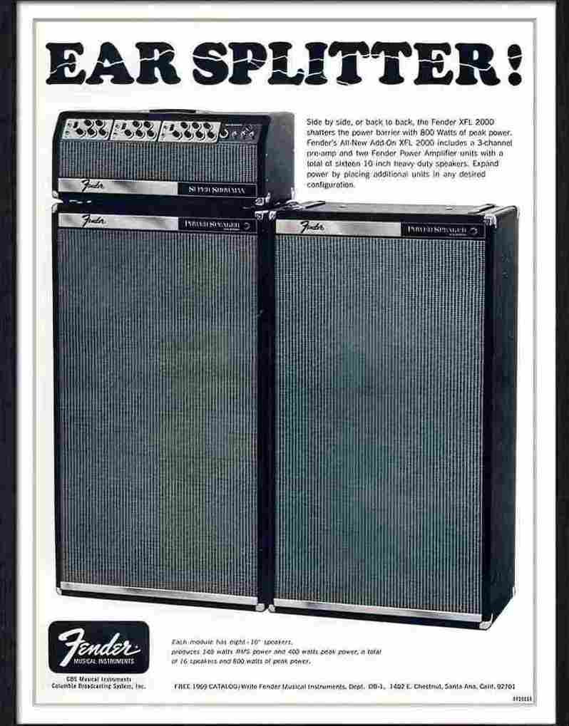 88 ear splitter fender amp advert 1960s Advert A4 Photo Print