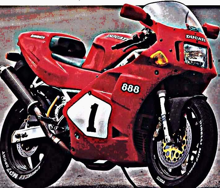 888 sps motorbike A4 Photo Print