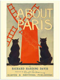 895 about paris cats 2 Vintage Advert A4 Photo Print
