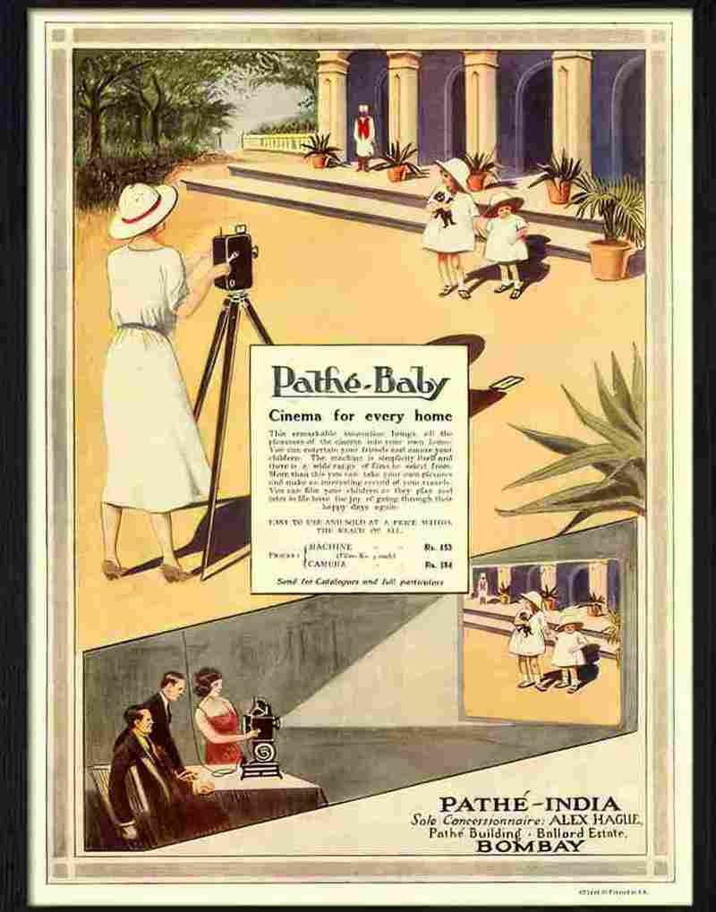 8H pathe baby home cinema india 1925 Advert A4 Photo Print