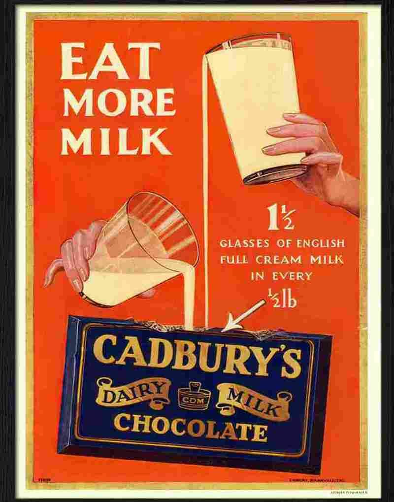 8K eat more milk Advert A4 Photo Print