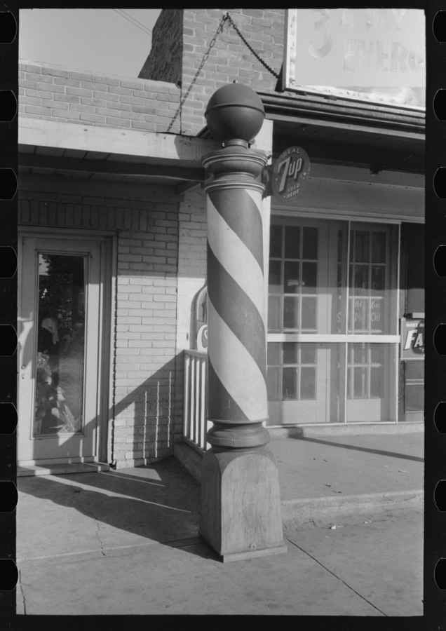 8a26781u barber advert A4 Photo Print