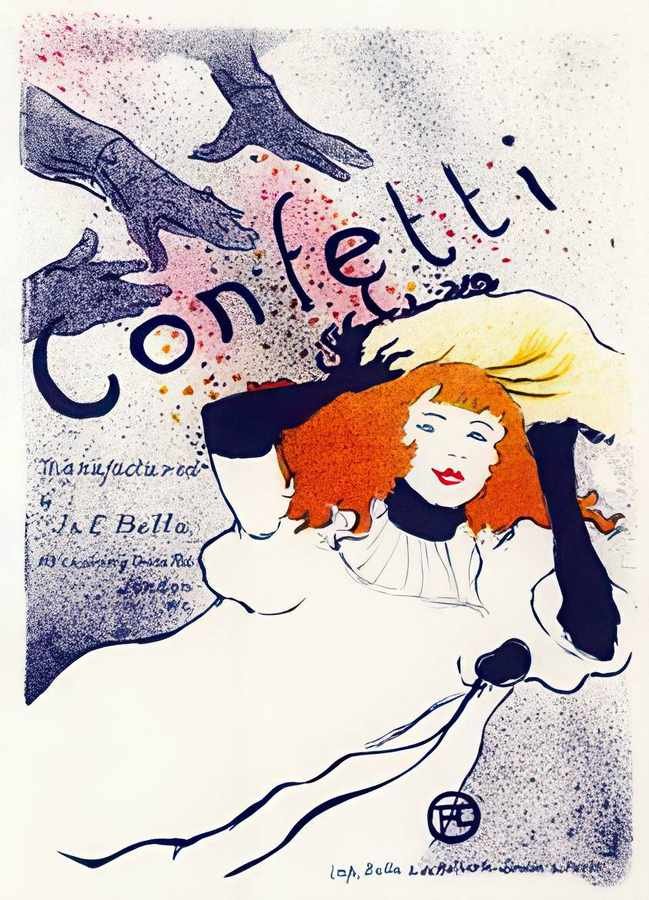 9 Confetti 1894 Vintage Advert A4 Photo Print