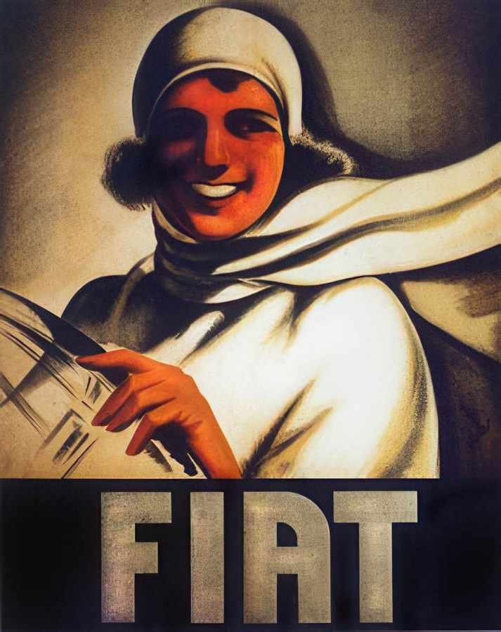 9 Fiat Vintage Advert A4 Photo Print