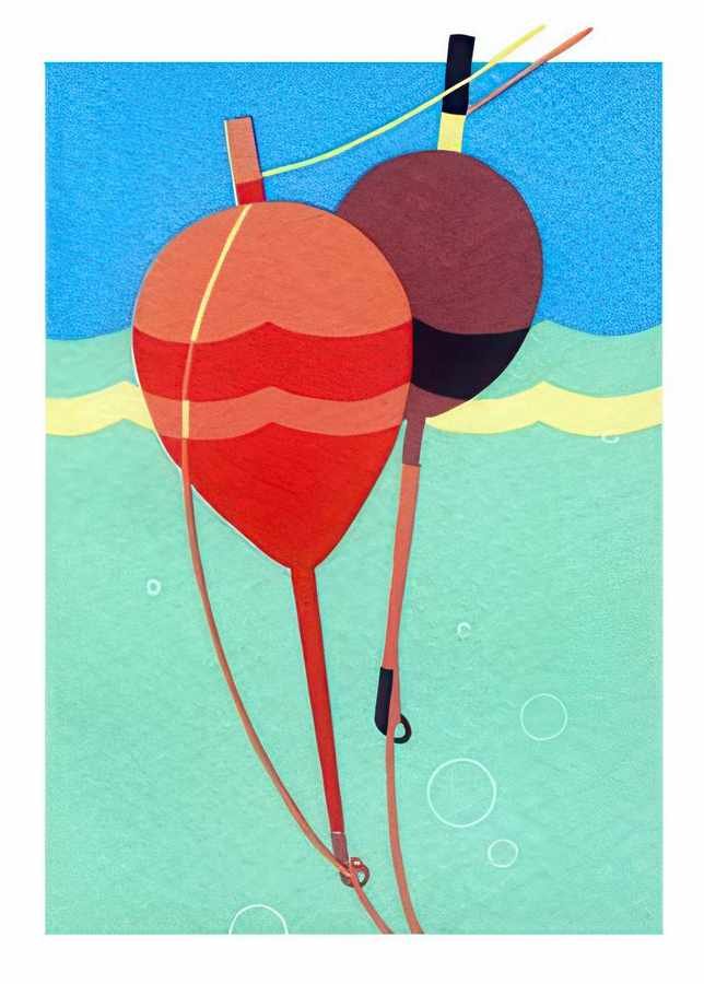 9 Fishing Floats 1 Vintage Advert A4 Photo Print