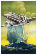 9 Royal Dutch Airli Vintage Advert A4 Photo Print