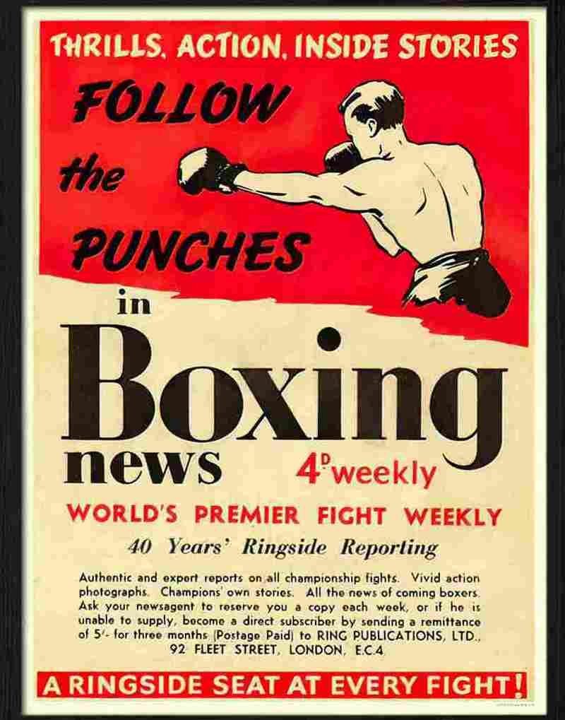 9 boxing news Advert A4 Photo Print