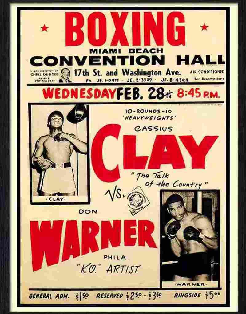 9 cassius clay muhammad ali vs don warner 1962 Advert A4 Photo Print