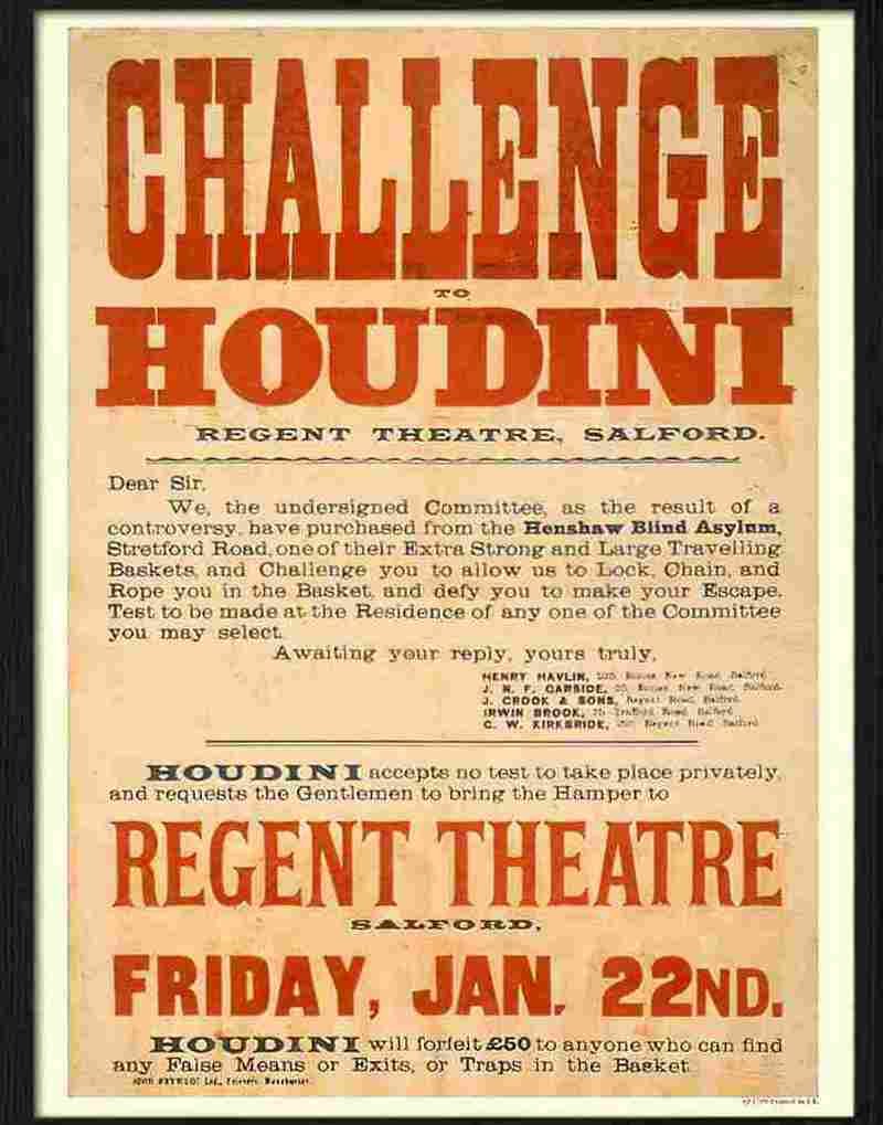 9 challenge houdini Advert A4 Photo Print