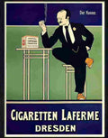 9 cigaretten laferme cigarette advertising poster fritz rehm germany 1896 Advert A4 Photo Print