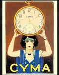 9 cyma watches art deco poster 1920s Advert A4 Photo Print