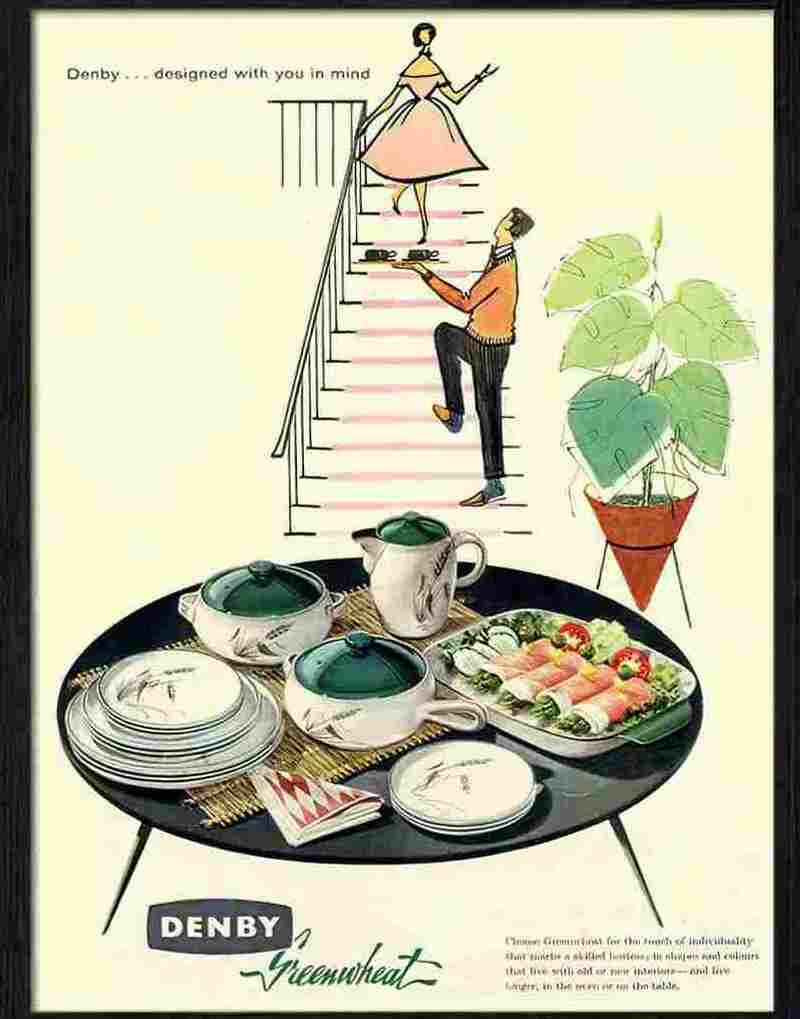 9 denby tableware 1960s Advert A4 Photo Print