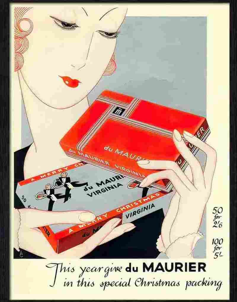 9 du maurier cigarette art deco advert 1930s 2 Advert A4 Photo Print