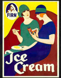 9 firn ice cream art deco carl moos 1922 Advert A4 Photo Print