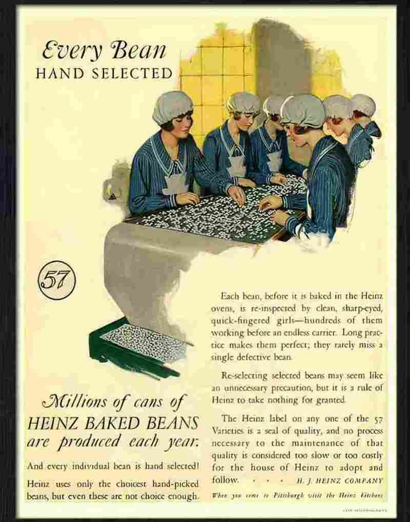 9 heinz baked beans hand selected Advert A4 Photo Print