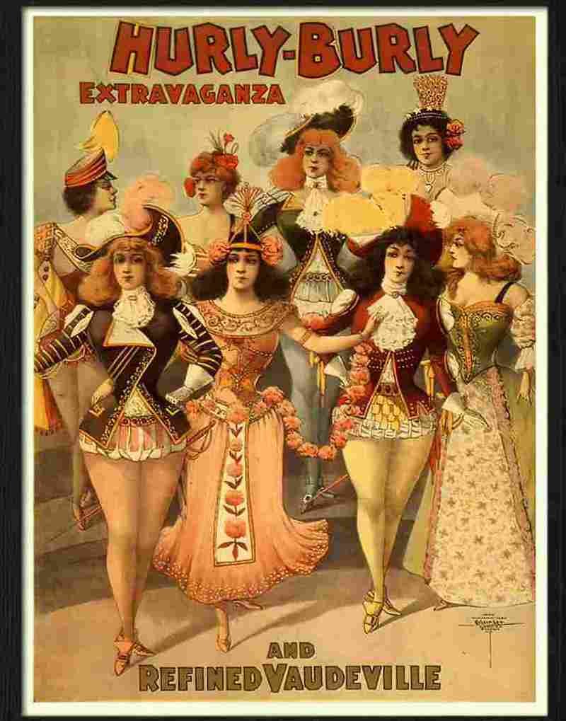 9 hurly burly vaudeville Advert A4 Photo Print