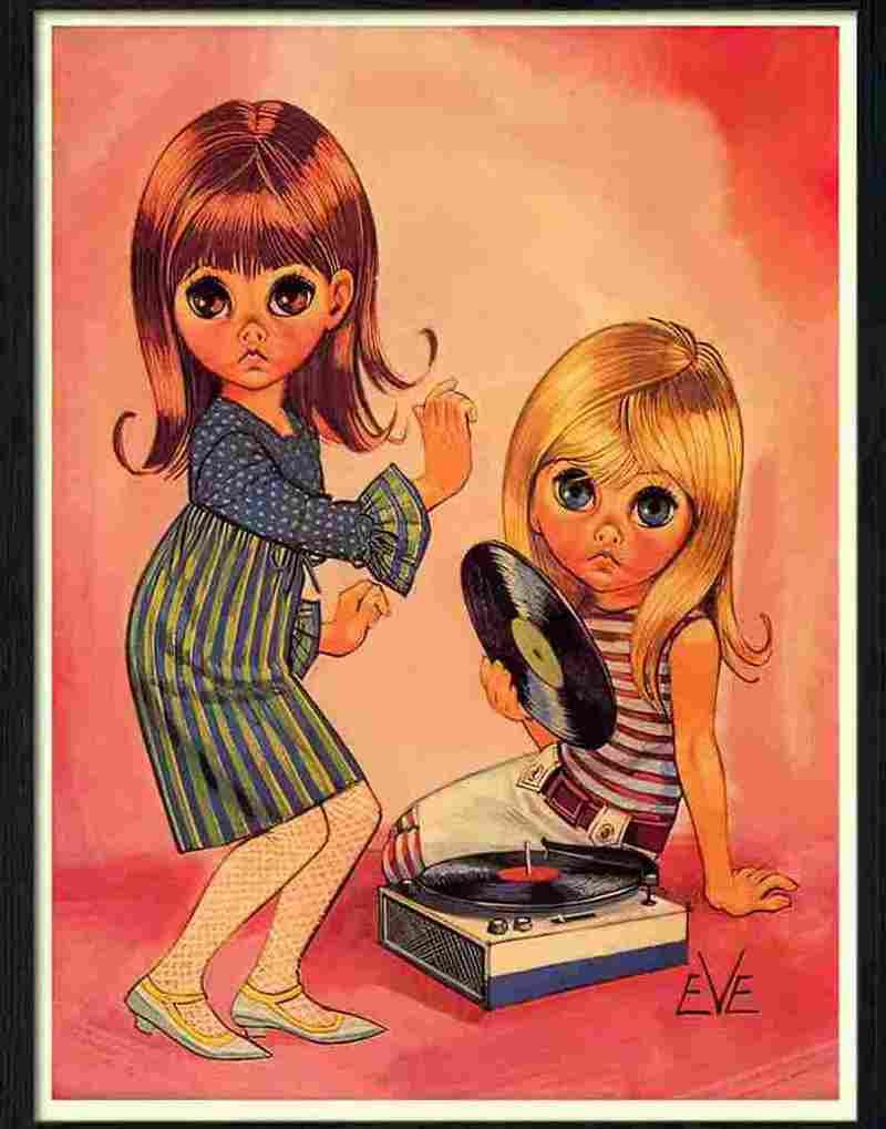 9 kitsch record girls eve 1960s Advert A4 Photo Print