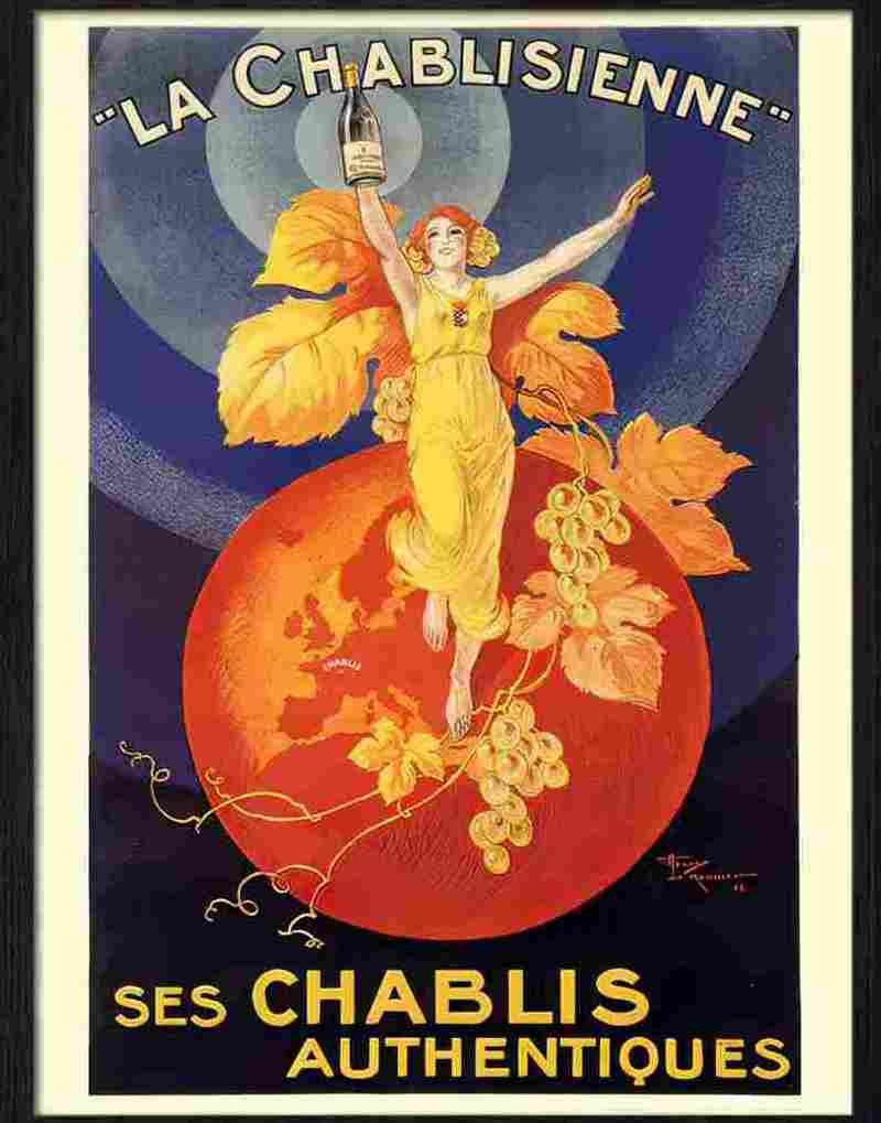 9 la chablisienne wine advert henry le mollier 1920s Advert A4 Photo Print