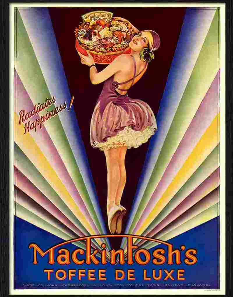 9 mackintoshes toffee art deco advert Advert A4 Photo Print