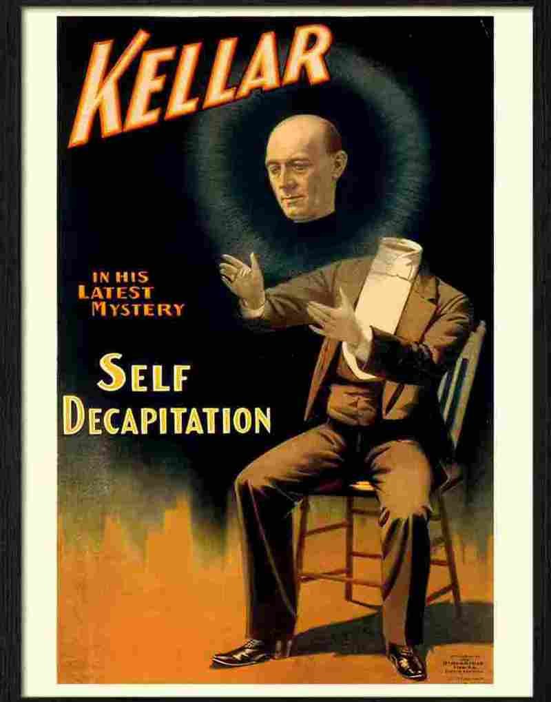 9 magic self decapitation kellar Advert A4 Photo Print