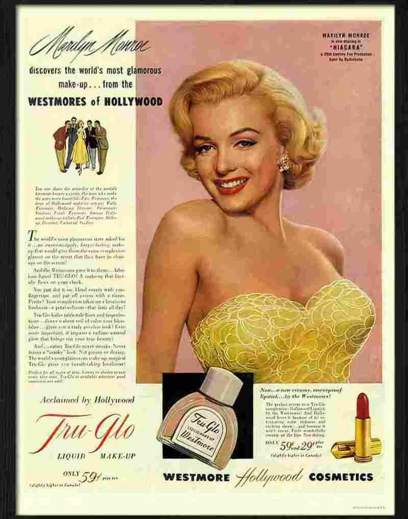 9 marilyn monroe tru glo cosmetics Advert A4 Photo Print
