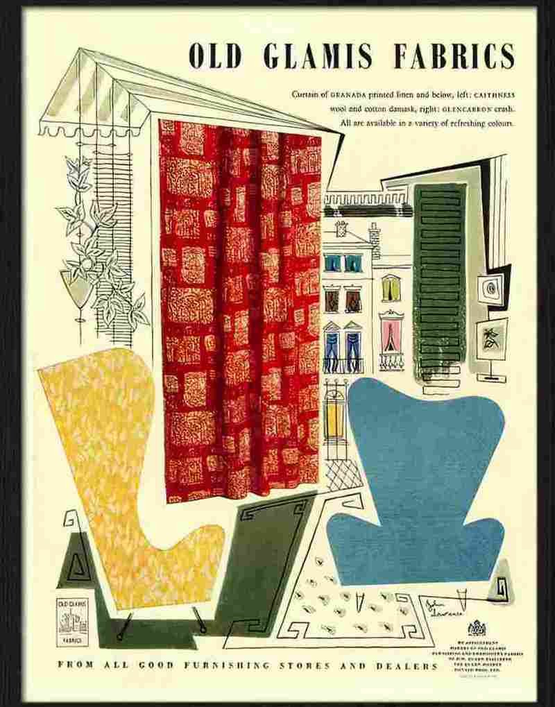 9 old glamis fabrics Advert A4 Photo Print