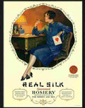 9 real silk hosiery Advert A4 Photo Print