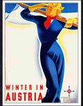 90 winter in austria travel poster Advert A4 Photo Print
