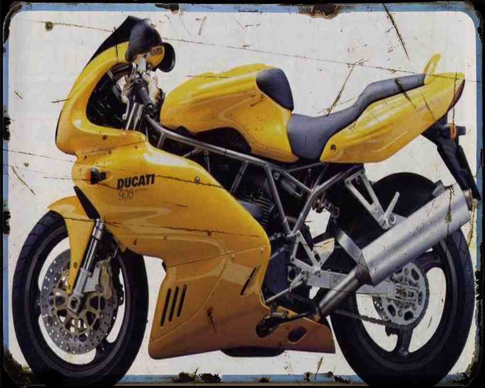 900 Sport 00 A4 Photo Print Motorbike Vintage Aged